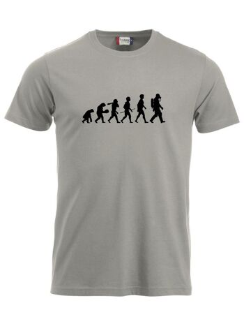 T-shirt Evolution of Man - Femme - Kaki 4
