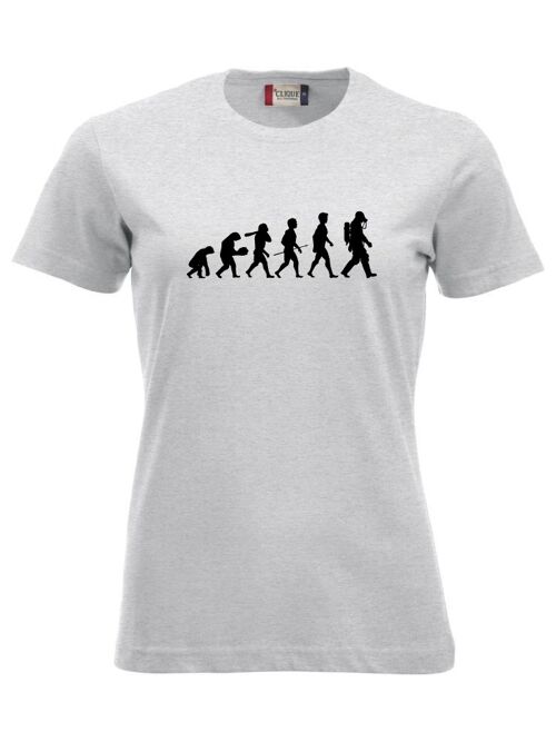 Evolution of Man T-shirt - Dames - Ash