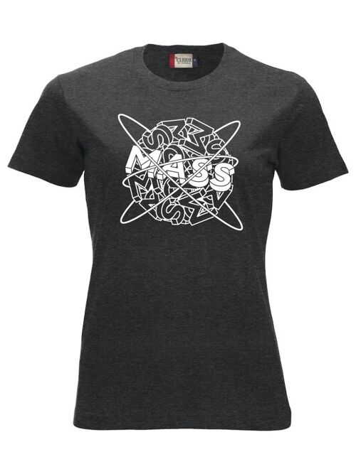 Planet MASS T-shirt - Dames - Antraciet