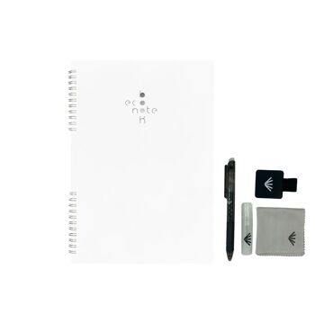 Cahier Réutilisable econotes™ A4 - Blanc - Kit accessoires inclus 1