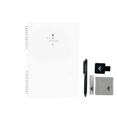 econotes™ A4 Reusable Notebook - White - Accessories kit included
