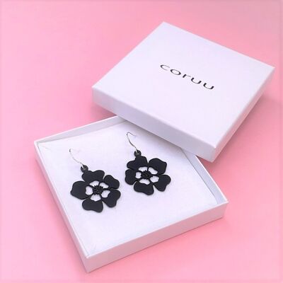 Boucles d'oreilles Roselle - Noir