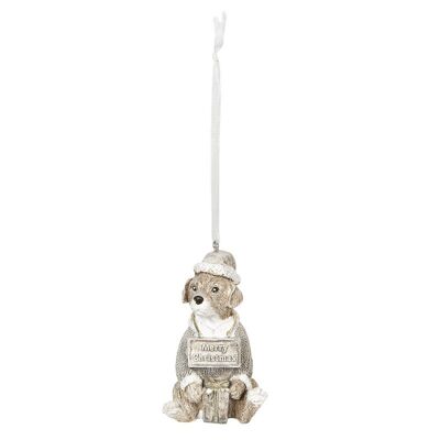 Decoratie hanger hond 4x4x8 cm 1