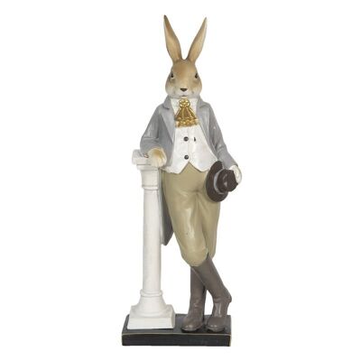 Decoratie konijn met hoed 17x9x46 cm 1