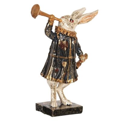 Decoratie konijn met trompet 8x4x12 cm 1