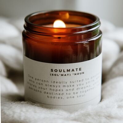 Engagement Gift 'SOULMATE' Candle - Lemongrass & Ginger