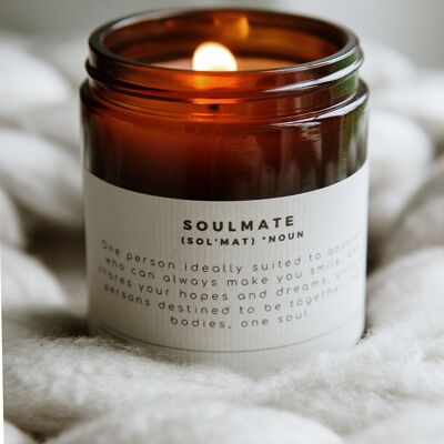 Engagement Gift 'SOULMATE' Candle - Lemongrass & Ginger