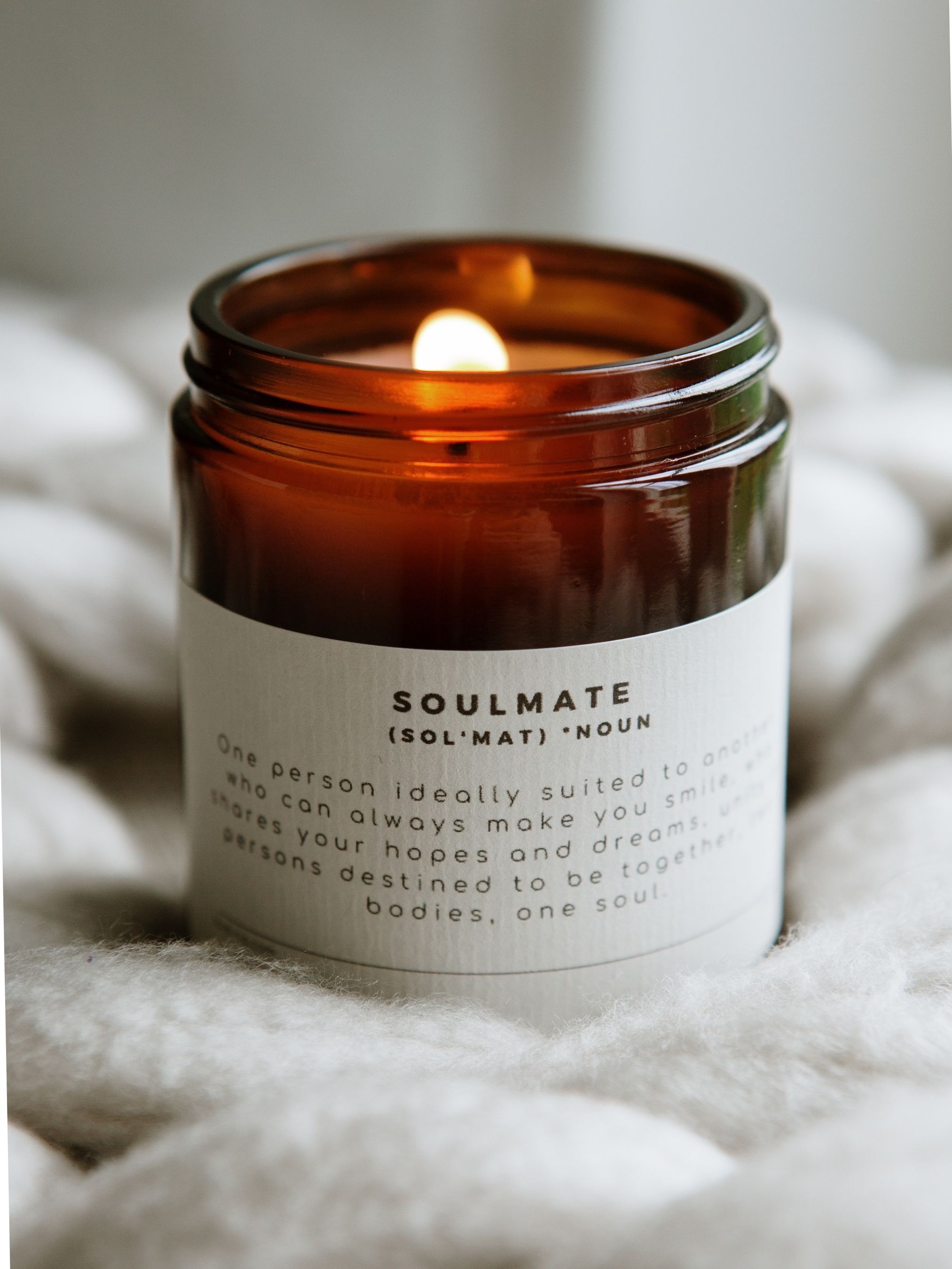 Engagement Gift 'SOULMATE' Candle - Jasmine & Patchouli
