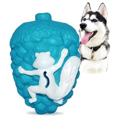 Pet-Fun® Acorn Tough & Strong Dog Enrichment Treat Toy / Chew Toy - Large - Icy Blue
