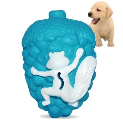 Pet-Fun® Acorn Tough & Strong Dog Enrichment Treat Toy / Chew Toy - Medium/Small - Icy Blue