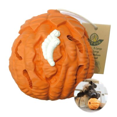 Pomelo Bouncy Ball Treat Dispenser Dog Toy (size&color variations) - X Large - Orange