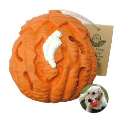 Pomelo Bouncy Ball Treat Dispenser Dog Toy (size&color variations) - Large - Orange