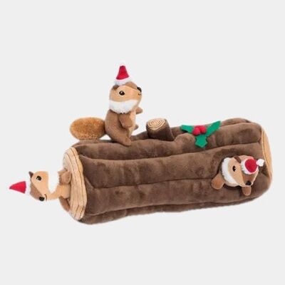 Jouet pour chien - Holiday Zippy Burrow Yule Log - Zippy Paws