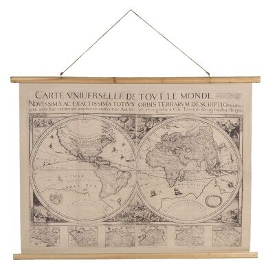 Wandkaart wereldkaart 100x2x75 cm 2