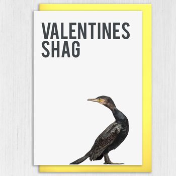 Carte d'oiseau Rude Valentine's Day - Valentines Shag 3