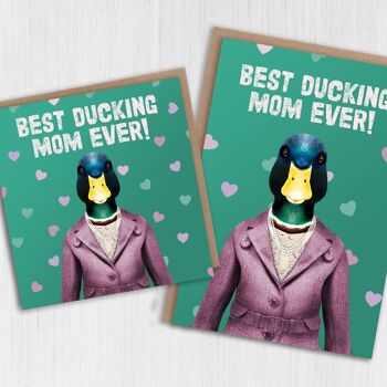 Anniversaire de canard, carte de fête des mères : Meilleure maman ou maman esquive de tous les temps ! (Animalyseur) 4