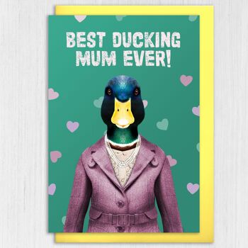 Anniversaire de canard, carte de fête des mères : Meilleure maman ou maman esquive de tous les temps ! (Animalyseur) 3