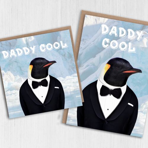 Penguin birthday, Father's Day card: Daddy Cool (Animalyser)