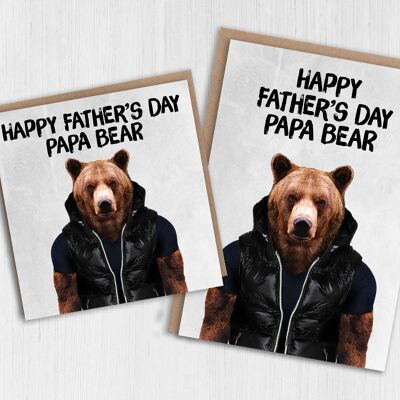 Vatertagskarte Bär: Papa Bear (Animalyser)