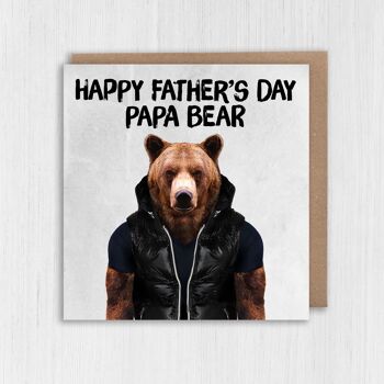 Carte Fête des Pères Ours : Papa Ours (Animalyseur) 2