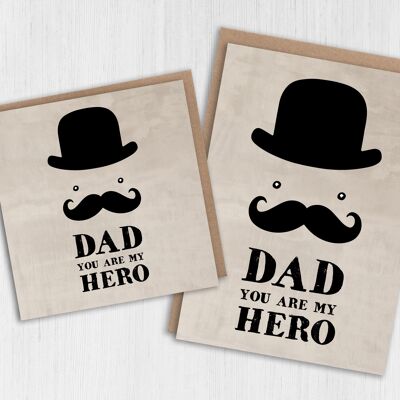 Father's Day, birthday card - Dad, you are my hero