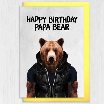 Carte anniversaire ours - Joyeux anniversaire papa ours (Animalyser) 3
