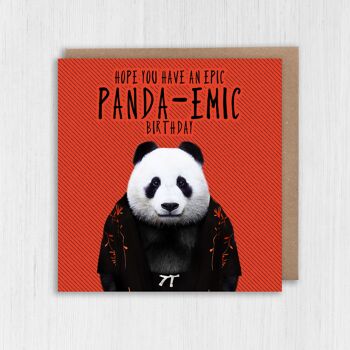 Carte d'anniversaire Panda : Anniversaire panda épique (Animalyser) 2
