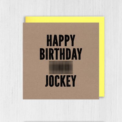 Kraft rude, swear word birthday card: Happy Birthday Knob Jockey