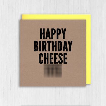 Carte d'anniversaire grossière Kraft : Happy Birthday Cheese Tits 1