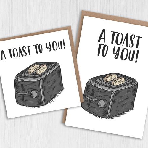 Congratulations card - Toast to you