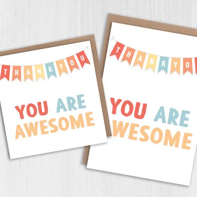 Thank you card - You are awesome