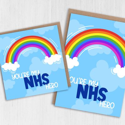 Hospital, doctor, nurse thank you card - NHS Hero