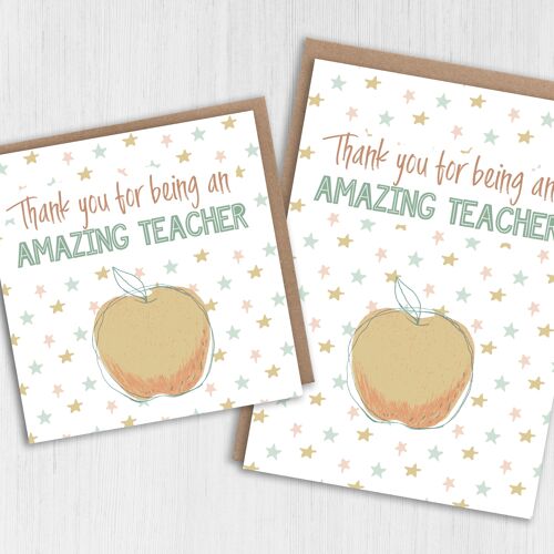 Teacher thank you card - Amazing teacher