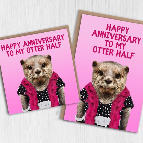 Otter anniversary card: To my otter half (Animalyser)