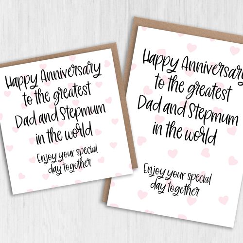 Anniversary card - Greatest Dad and Stepmum in the world