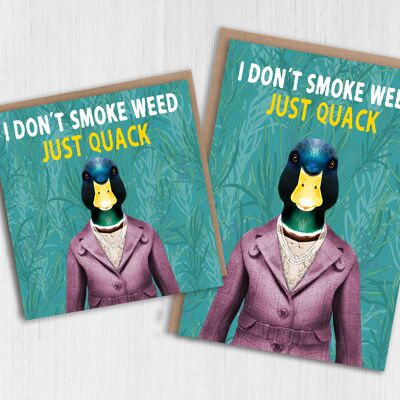 Duck card: Don't smoke weed, just quack (Animalyser)