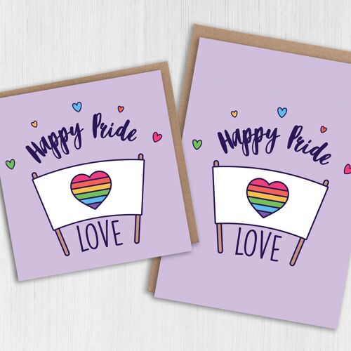 LGBTQ+ love card: Happy Pride and Love