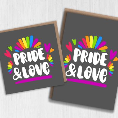 LGBTQ+ card: Pride and love
