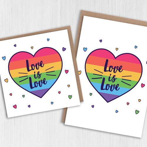 LGBTQ+ Pride card: Love is love