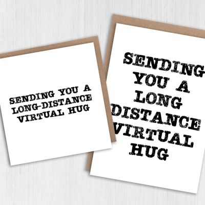 Thinking of you, sympathy card - Long-distance virtual hug