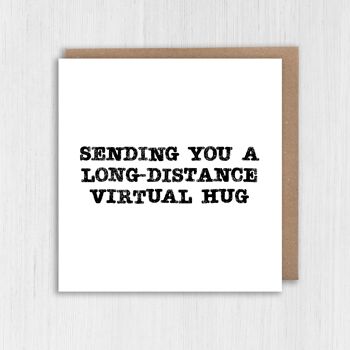 Je pense à toi, carte de sympathie - Câlin virtuel longue distance 2