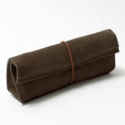 Pouch / glasses case "Roll" in leather