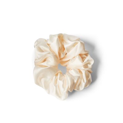 Satin Scrunchie - Snowflake - Ivory