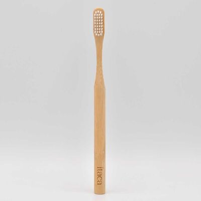 White Adult Bamboo Toothbrush