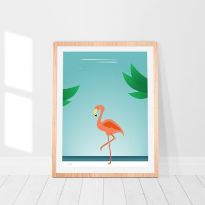 Le flamant rose - 30x40cm