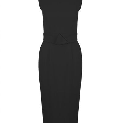 Holly Cowl Neck Dress (Black)