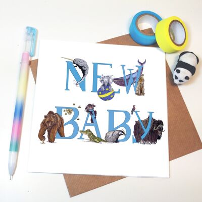 New Baby Boy ABC Greeting Card