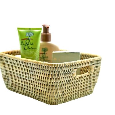 Small Tavoy rattan bathroom basket