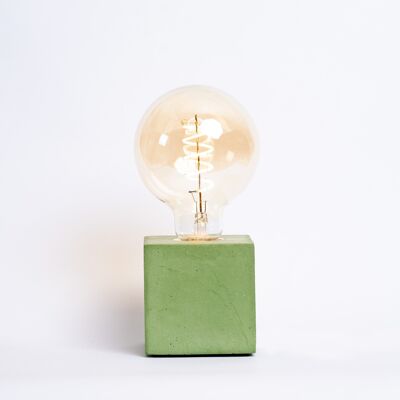 LAMPADA CUBO IN CEMENTO VERDE