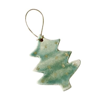 Decorazione da appendere in ceramica fatta a mano per albero di Natale